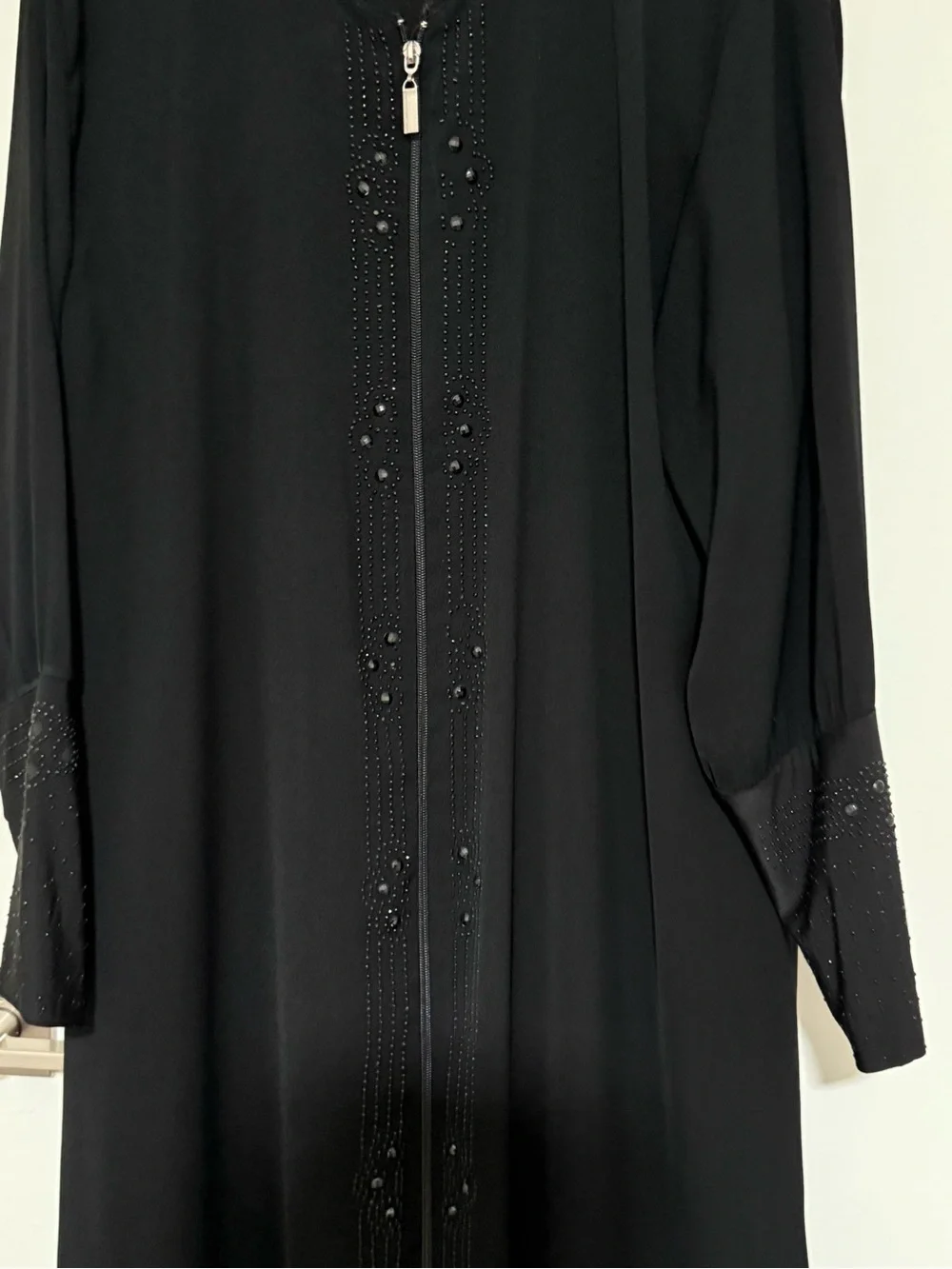 Embellished Black Long Sleeve abaya